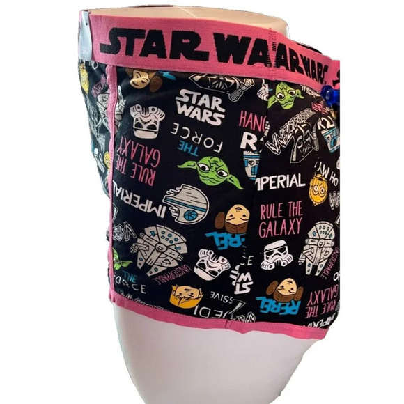 Disney 1 Icons & Statement Star Wars Print Logo Waistband Cotton Cheeky Panties - Picture 3 of 6